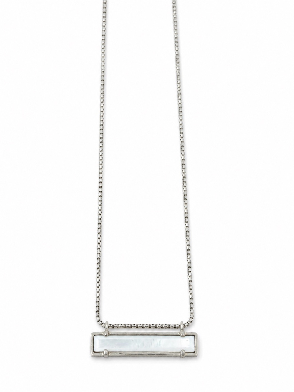 Kendra Scott Gold Bar Necklace with White Inlay